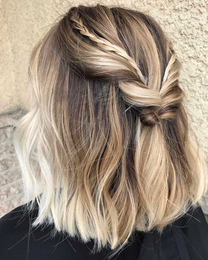 2024 Latest Twisted Updo with Blonde Highlights