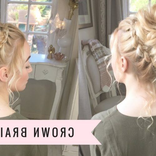Updo Halo Braid Hairstyles (Photo 9 of 20)