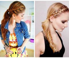 20 Ideas of Wavy Side Ponytails with a Crown Braid