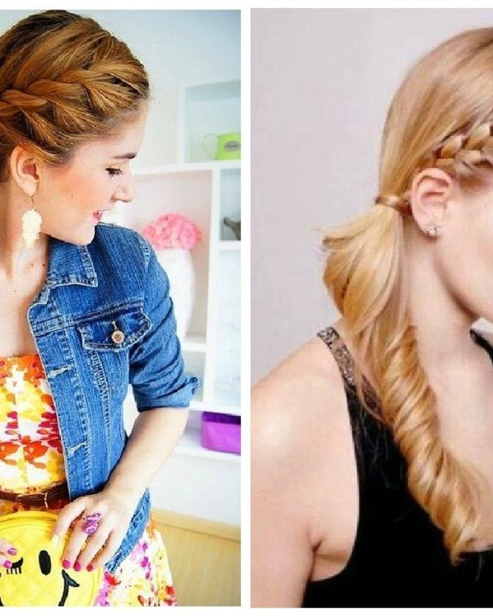 20 Ideas of Wavy Side Ponytails with a Crown Braid