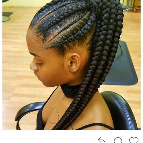 High Ponytail Hairstyles With Jumbo Cornrows (Photo 11 of 20)