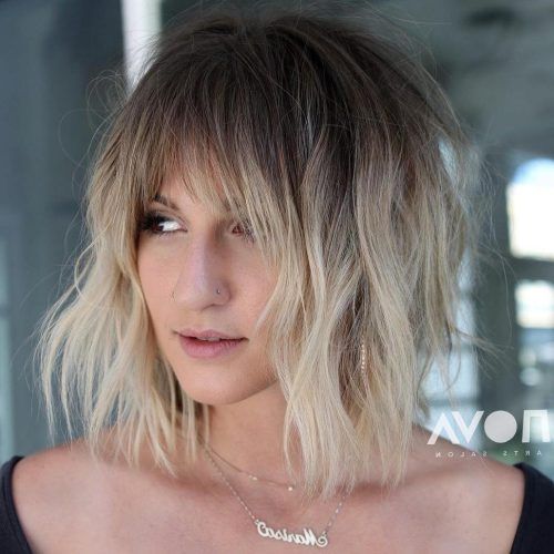 Shaggy Blonde Bob Hairstyles With Bangs (Photo 11 of 20)