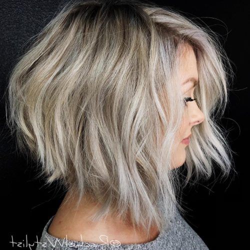 Choppy Blonde Bob Hairstyles With Messy Waves (Photo 14 of 20)