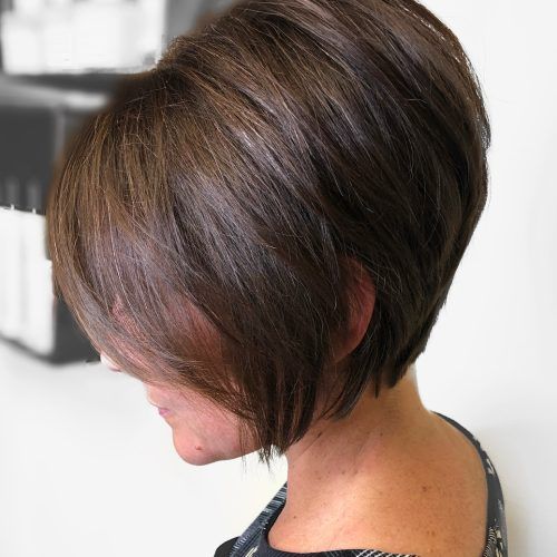 Short Chocolate Bob Hairstyles With Feathered Layers (Photo 7 of 20)