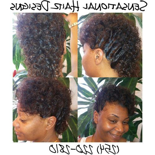 Mohawk Haircuts On Curls With Parting (Photo 6 of 20)