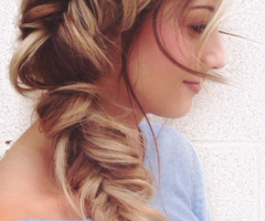 20 Collection of Side Pony Hairstyles with Fishbraids and Long Bangs