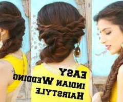 15 Inspirations Braided Hairstyles for Long Hair Indian Wedding