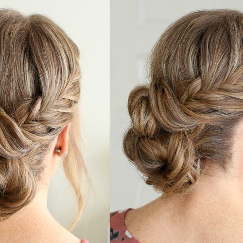 French Braid Low Chignon Hairstyles (Photo 7 of 20)