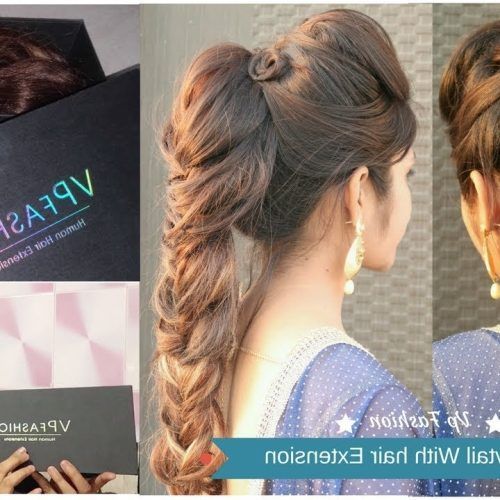 Fishtail Ponytails With Hair Extensions (Photo 11 of 20)