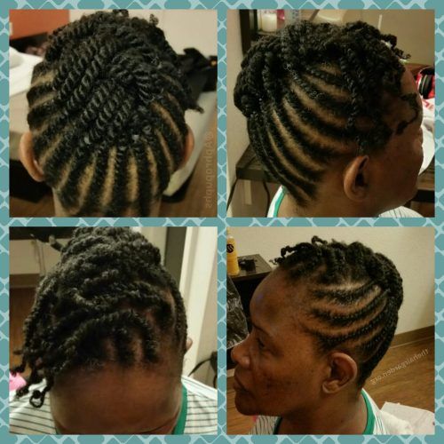 Flat Twist Updo Hairstyles On Natural Hair (Photo 10 of 15)