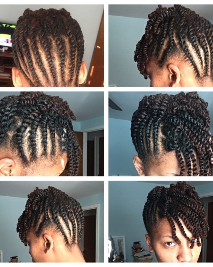 2024 Latest Two Strand Twist Updo Hairstyles for Natural Hair
