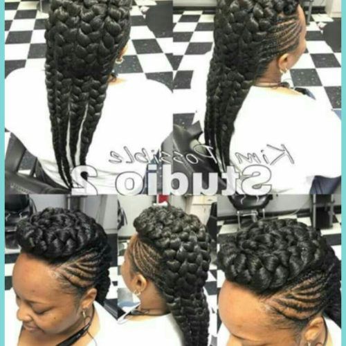 Chunky Mohawk Braid With Cornrows (Photo 2 of 15)