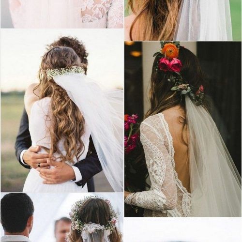 Wedding Hairstyles With Veil And Flower (Photo 4 of 15)