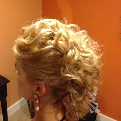 Elegant Curly Mohawk Updo Hairstyles (Photo 2 of 20)