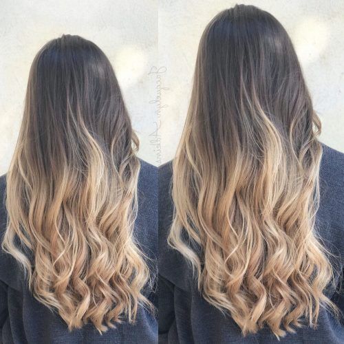 Black To Light Brown Ombre Waves Hairstyles (Photo 6 of 20)