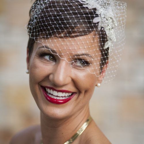 Wedding Hairstyles For Short Hair With Birdcage Veil (Photo 6 of 15)