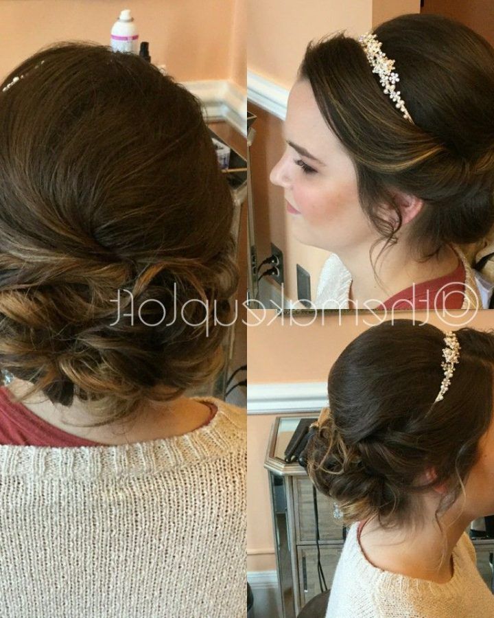 Teased Prom Updos with Cute Headband