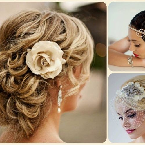 Cute Wedding Hairstyles For Short Curly Hair (Photo 3 of 15)