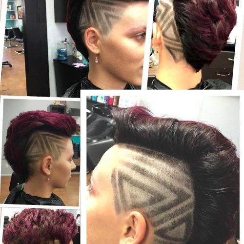 Twisted Black And Magenta Mohawk (Photo 7 of 15)