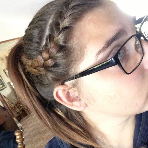 Brunette Ponytail Hairstyles With Braided Bangs (Photo 12 of 20)