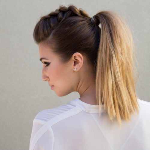Bouffant And Braid Ponytail Hairstyles (Photo 6 of 20)