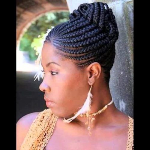 African Braid Updo Hairstyles (Photo 12 of 15)