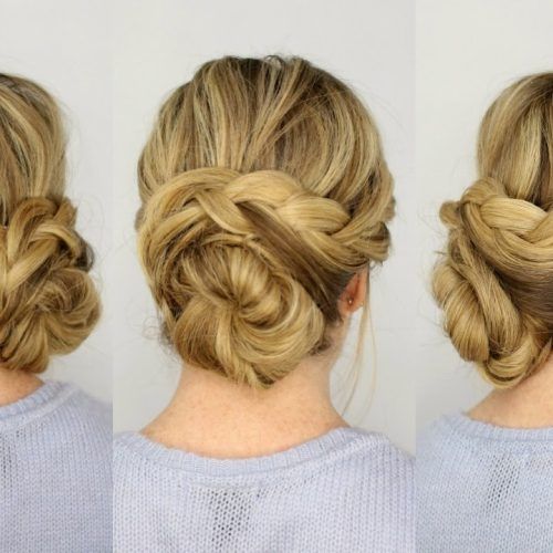 French Braid Updo Hairstyles (Photo 1 of 15)