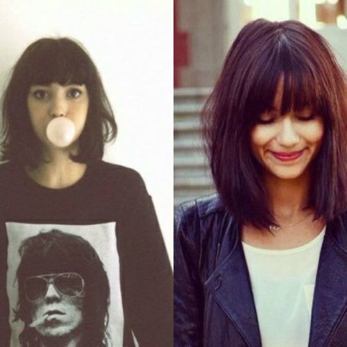 Lob Hairstyles With A Fringe (Photo 7 of 20)