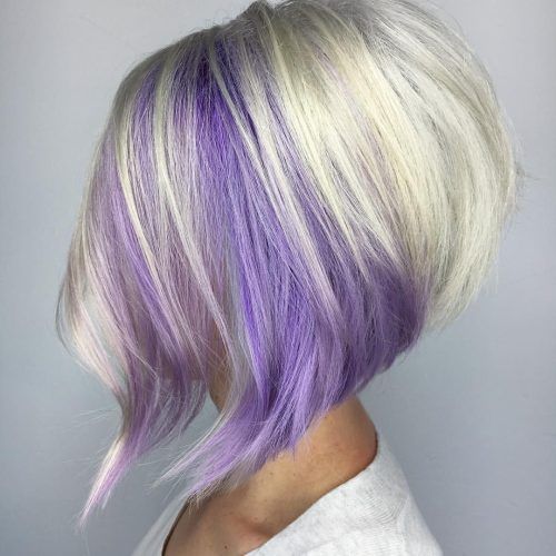 Medium Angled Purple Bob Hairstyles (Photo 2 of 20)