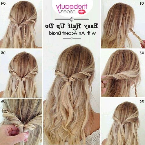 Easy Half Updo Hairstyles (Photo 14 of 15)