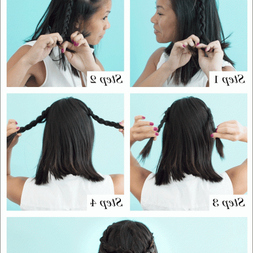 Pony Hairstyles With Wrap Around Braid For Short Hair (Photo 18 of 20)