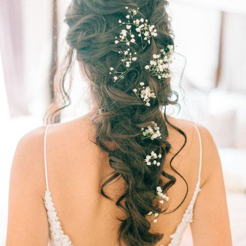 Pinned Back Tousled Waves Bridal Hairstyles (Photo 18 of 20)