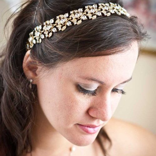 High Updos With Jeweled Headband For Brides (Photo 8 of 20)