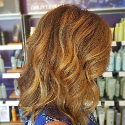 Golden Blonde Balayage On Long Curls Hairstyles (Photo 19 of 20)