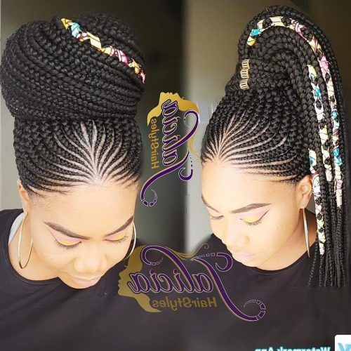 Dynamic Side-Swept Cornrows Hairstyles (Photo 9 of 15)