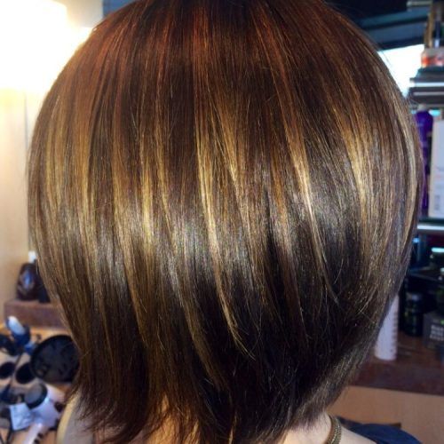 Brown And Blonde Graduated Bob Hairstyles (Photo 17 of 20)