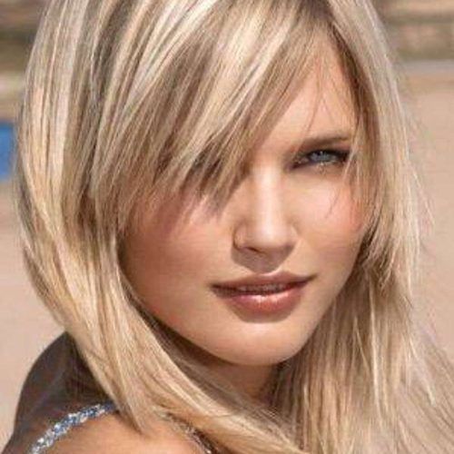 Medium Hairstyles For Fine Hair With Bangs (Photo 12 of 20)