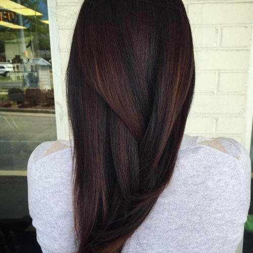 Chopped Chocolate Brown Hairstyles For Long Hair (Photo 4 of 20)