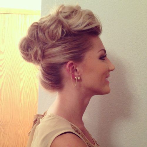 Messy Blonde Ponytails With Faux Pompadour (Photo 5 of 20)