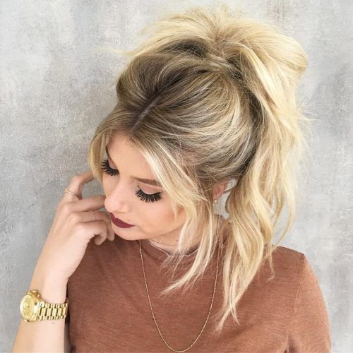 Blonde Flirty Teased Ponytail Hairstyles (Photo 6 of 20)