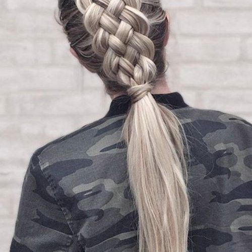 Trendy Ponytail Hairstyles With French Plait (Photo 20 of 20)
