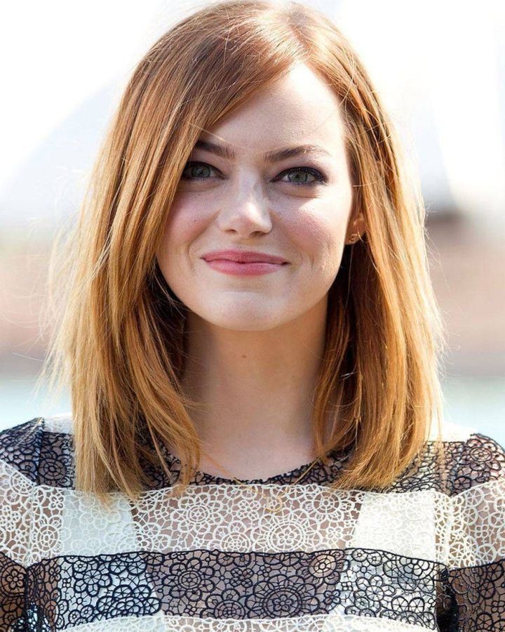 20 Collection of Straight Medium Hairstyles for Round Faces
