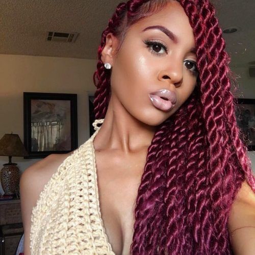 African Red Twists Micro Braid Hairstyles (Photo 2 of 20)