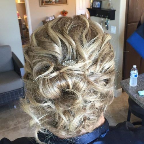 Curly Blonde Updo Hairstyles For Mother Of The Bride (Photo 14 of 20)
