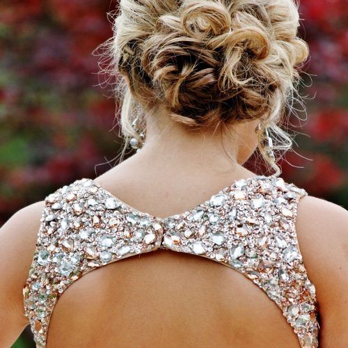 Blinged Out Bun Updo Hairstyles (Photo 9 of 20)