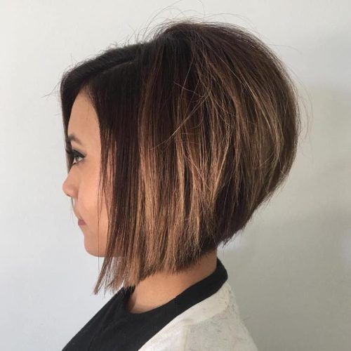 Point Cut Bob Hairstyles With Caramel Balayage (Photo 9 of 20)