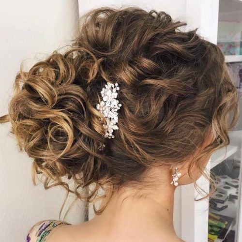 Airy Curly Updos For Wedding (Photo 1 of 20)