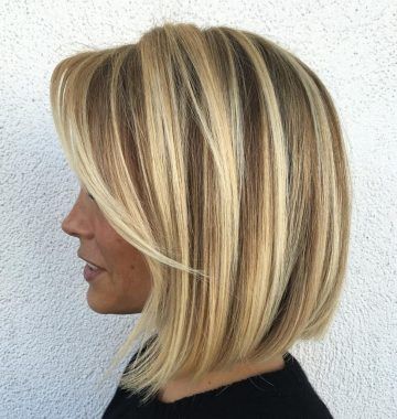 Blonde Bob with Side Bangs