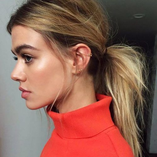 Loose Messy Ponytail Hairstyles For Dyed Hair (Photo 9 of 20)