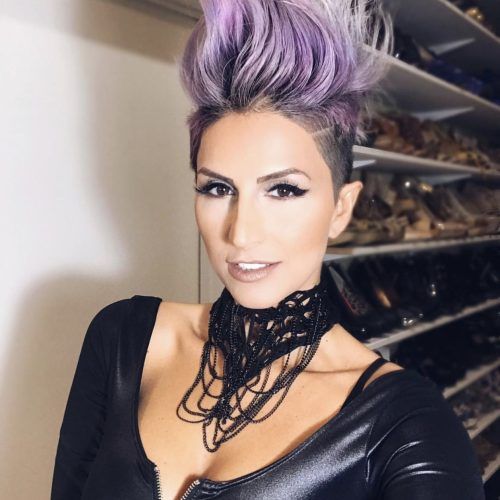 Icy Purple Mohawk Hairstyles With Shaved Sides (Photo 8 of 20)